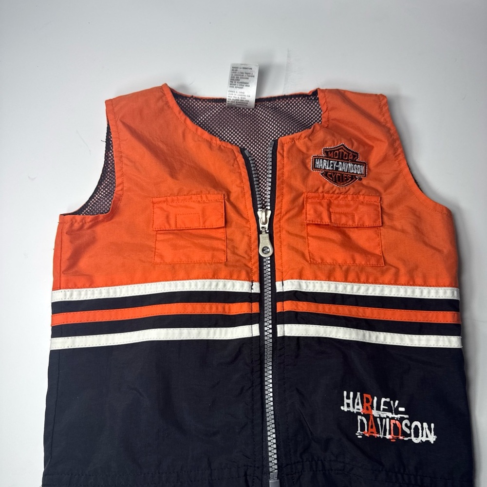 Harley-Davidson Orange and Black Sporty Vest